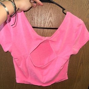 Hot pink crop top